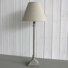 Antique wood finish table lamp by Biggie Best